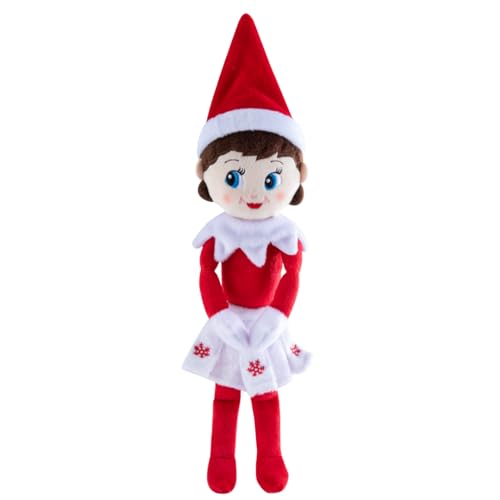 The Elf on the Shelf® Plushee Pals® Snuggler | Niña con Ojos Azules | Muñeca de Peluche de 34 cm Scout Elf | Peluche Suave para niños y Adultos