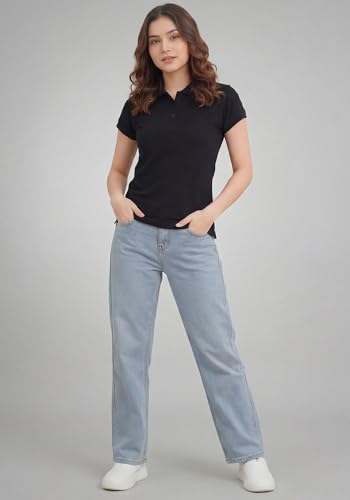 Image of Wear Your Opinion Womens Polo Collar Neck T-Shirt Top (Design: Solid)