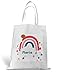 wolga-kreativ Stofftasche Einkaufstasche Regenbogen Sonne mit Name Stoffbeutel Kindertasche Sportbeutel Schuhbeutel Wäschebeutel Stoffsäckchen Jutebeutel Schultertasche Mädchen