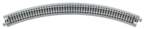 Kato Usa Model Train Products Unitrack, 348Mm (13 3/4") Radius 45-Degree Curve Track (4-Piece) #TOP13
