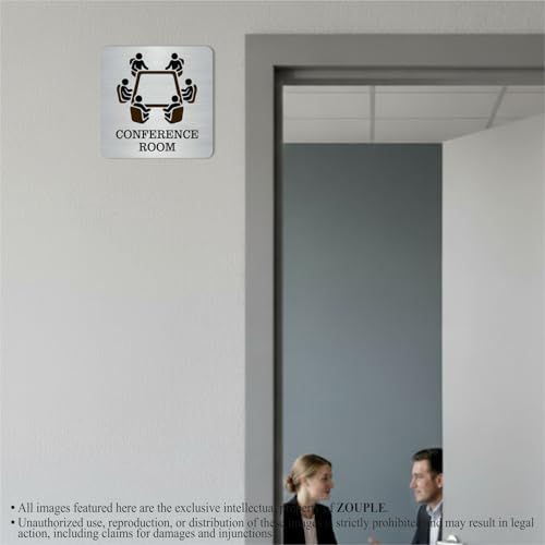 Image of CONFERENCE, CONSULTING ROOM Sign, 8x8 Inch, Durable Steel, Dual Mount