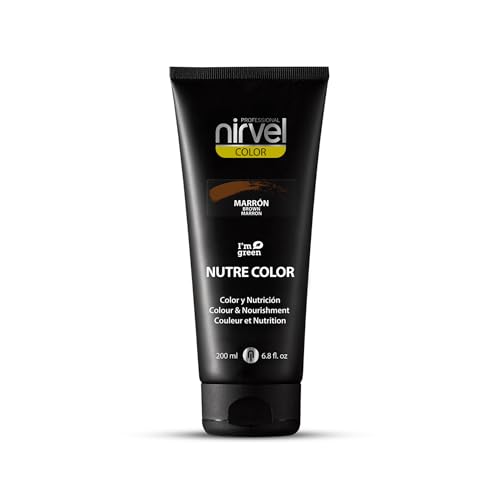 Nirvel NUTRE COLOR Marrón intenso 200 mL Mascarilla Profesional - Coloración temporal - Nutrición y brillo
