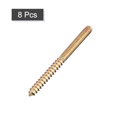 Image of uxcell 1 /4-20x3 Hanger Bolts, 8pcs Double Ended Screws Wood Dowel Screws for Furniture