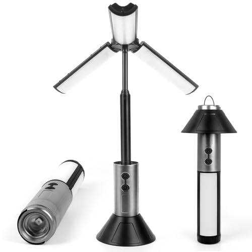 Camping Lantern Telescopic, 2 in 1 Flash Light & Portable Tent Light, 3000mAh Light Mobile Lighting, 2 Light Modes Collapsible Night for Hiking, Camping, Fishing, and Travel