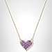 Kendra Scott Ari Heart Pendant Necklace, 14k Gold-Plated Brass, Fashion Jewelry for Women, Purple Drusy