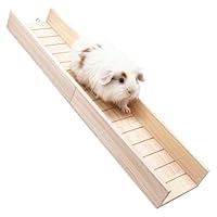 Meerschweinchen Kletterrampe Holz Haustiere Brücke Spielzeug Hamster Leiter Spielzeug Zubehör für Kleintiere Meerschweinchen Hamster Ratten Chinchillas Eichhörnchen - 80 × 17 × 7 cm