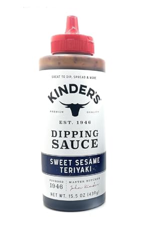 Kinder's Marinades, BBQ, Dipping & Wing Sauces - 1 bottle (Sweet Sesame Teriyaki 15.5oz)