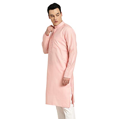 Image of SOJANYA Men's Cotton Straight Fit Casual(Since 1958 Solid Kurta Crafted for Elegance