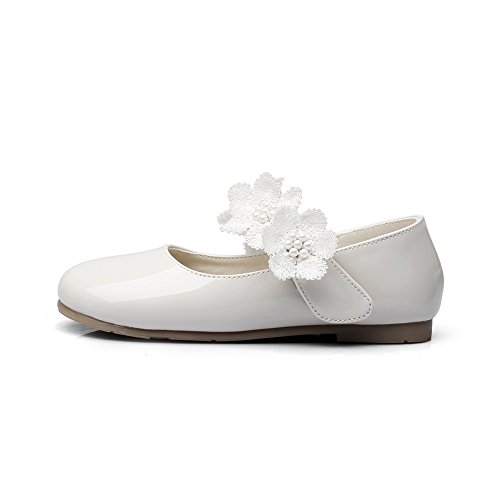 Kid Girl's Offwhite Marry Jane Flat Shoes Strap3