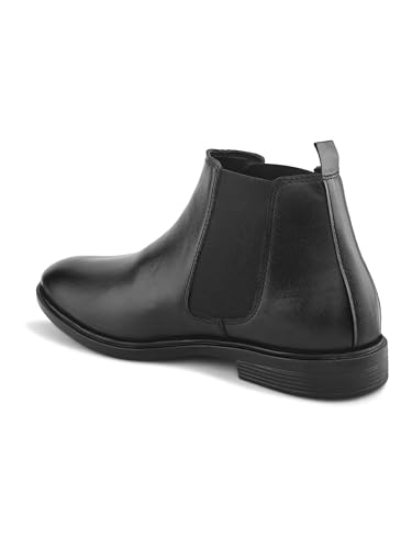 Image of STANPHORD Men's Chelsea Boot | Synthetic Leather | Slip-On | Cushioned Insole | Casual Wear | Black | Brown | 36052126