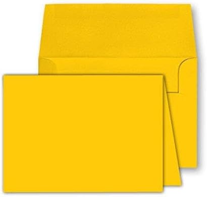 Blank Color Greeting Fold Over Cards Uncoated, 4 1/2 X 6 Inches Cards - 40 FoldoverGreeting Cards Cards and Envelopes (Ultra Fuschia)