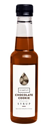 Simply Chocolate Cookie Syrup, Vegan & Nut Free Flavoured Syrup for Coffee, Cocktails & Baking (250ml)