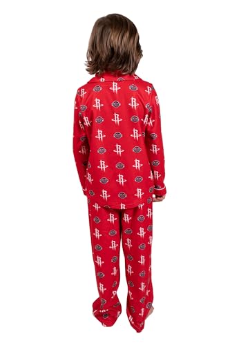 Image of Ultra Game Youth NBA Official 2-Piece Super Soft Button Down Pajamas Set