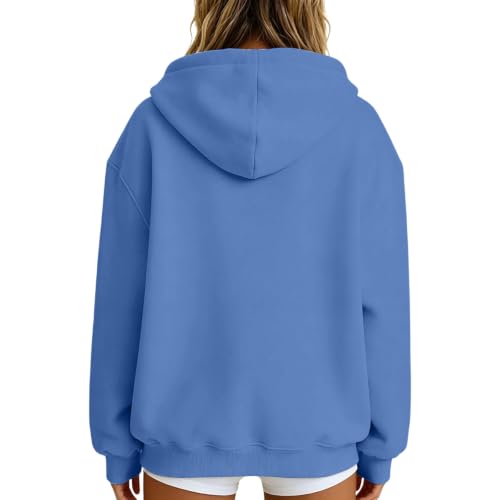 HswsEJ Womens Half Zip Pullover Fleece Quarter Zip Oversized Hoodie - image 2
