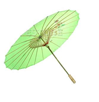 Preisvergleich Produktbild ZIRAN Grace Japanischer chinesischer Regenschirm Art Deco gemalter Sonnenschirm für Hochzeitstanzparty gemalte Regenschirme Grün