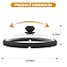 Microwave Glass Cover Splatter Guard Lid with Anti-scald Silicone Handles and Vented Edge for Food Pot Plate Cover 10.5 inch Black