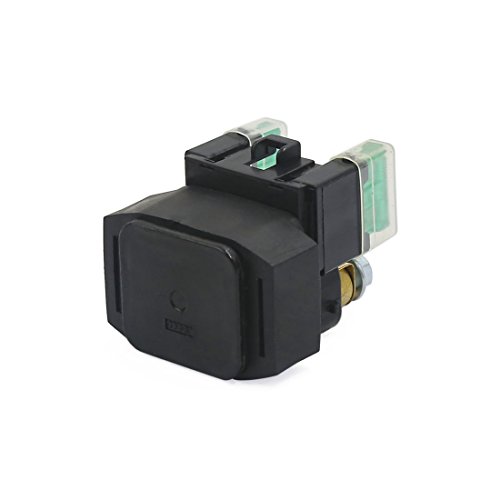 Relais de moteur pour scooter et moto en métal noir DC 12V universel