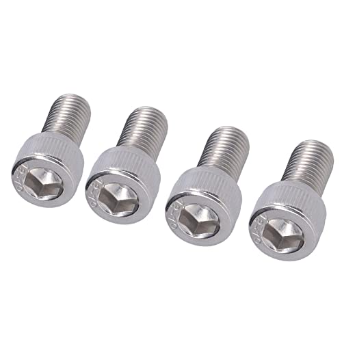 Image of Hex Bolt, 1.25mm Fine Pitch M10 4Pcs Socket Screw Bright Finish -70 Stainless Steel for Construction for DIY Jobs for Automotive Industry(M10*20)