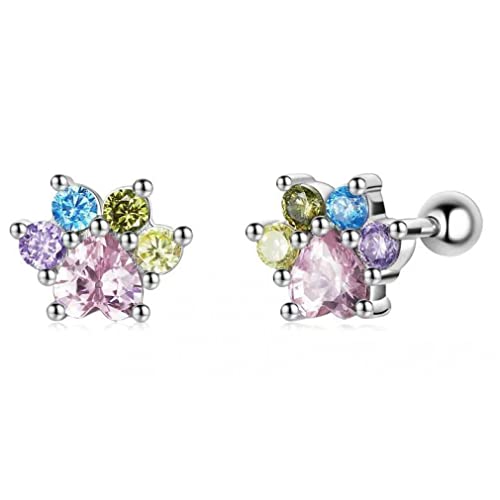Boucles d'oreilles arc-en-ciel zirconium aux finitions haute joaillerie