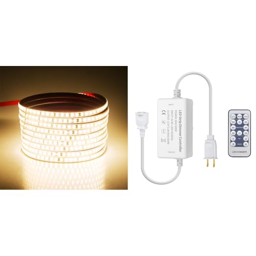 Tira LED exterior impermeable 16.4 ft blanco cálido 3000K miniatura 1