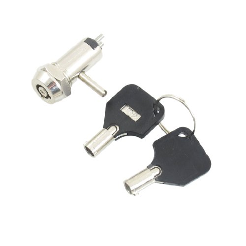 Image of Aexit 12mm Thread Padlocks & Hasps Cupboard Stainless Steel Quarter Turn Cam Lock w Keyed Padlocks 2 Keys