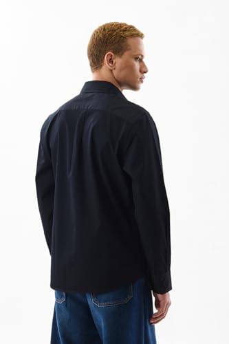 Image of SNITCH Men's Casual Shirt | Slim Fit Full Sleeve Classic Collar Solid Pattern | Premium Cotton Blend & Breathable Fabric for Everyday & Semi-Formal Wear