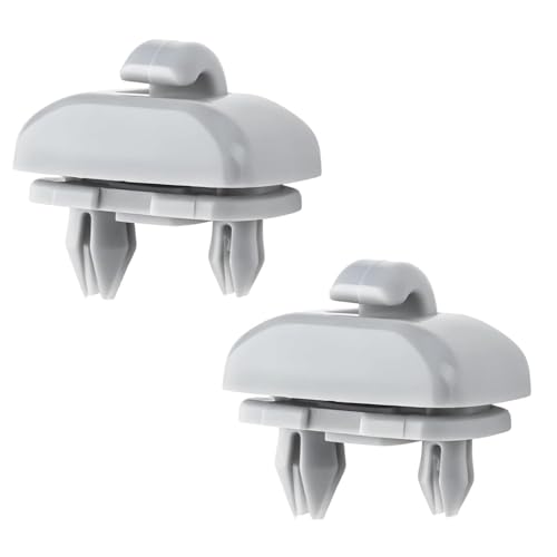 Arvoni 2 Piezas Parasol Reemplazo Clip, Clip para Visera de Coche Gris, Visera para Gancho, Soportes para Parasol de Coche Compatible con A1 A3 A4 A5 Q3 Q5 A7 B6 B7 B8 S4 S5