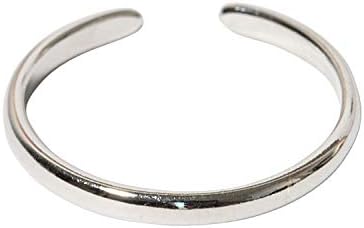 Loving My Bump 925 Sterling Solid Silver Adjustable Mixed Design Open Toe Ring Rings Finger Ring Women Gift (Plain Band Toe Ring)