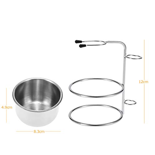 Rasierpinselhalter, Anself 2 in 1 Herren Rasierset Trockener oder nasser Rasierschale + Rasierer Stand - Image 3