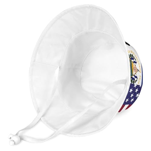 United States and El Salvador FlagChildren's Bucket Hat for Boys and Girls, Breathable Summer Beach Hat2