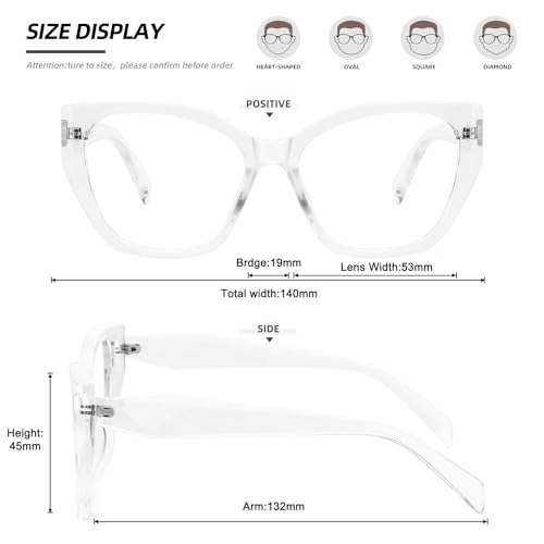 Image of MEETSUN Blue Light Blocking Glasses for Women Trendy Cat Eye Frame