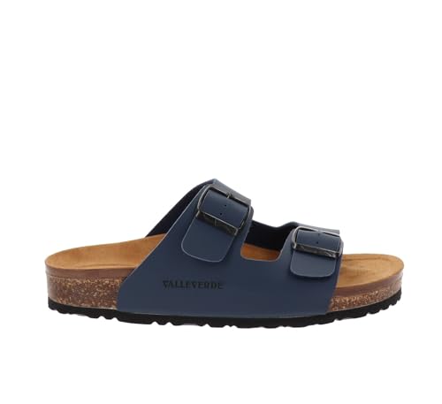 Chaussures sandales homme Valleverde VH39900 bleu éco-cuir nu-pieds été 2024
