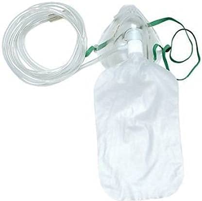 Medlis Non-Rebreathing (NRB) Face Mask High Oxygen Concentration with Reservoir Bag for Adults