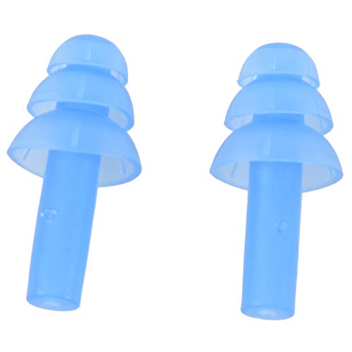 Pair Flexible Silicone Ear Plugs Earplug Blue
