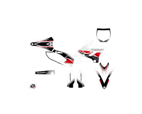 Kit deco moto cross Stripe Yamaha 250 YZ rouge vinyle premium haute resistance