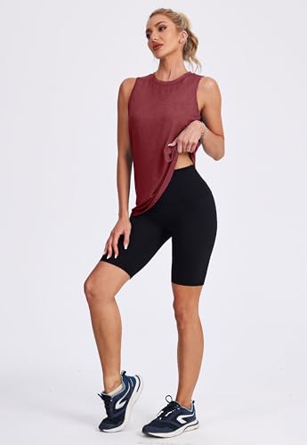 Image of Womens Workout Tank Tops Lightweight Sleeveless Shirts for Women Loose Fit Tops for Athletic Running Tennis Yoga