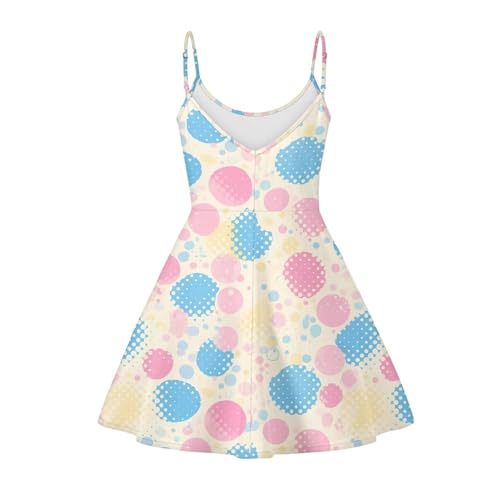 Image of Spaghetti Strap Midi Satin Dresses Summer Sleeveless Sundree Women Girl Beach Party Swing Dress