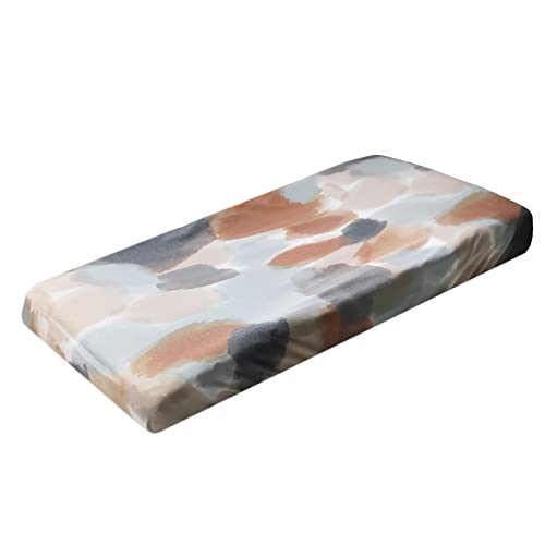 Image of Copper Pearl Premium Knit Changing Pad Cover Soft, Stylish, and Universal Fit for All Standard Diaper Changing Pads, Trendy Design Changing Pad Covers, Picasso