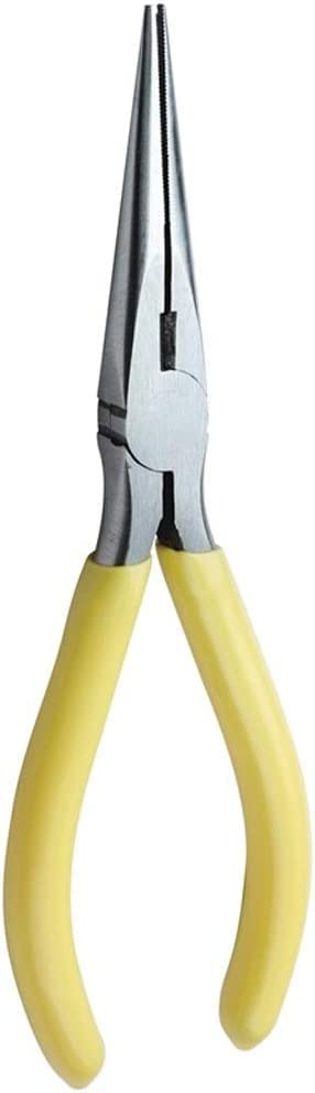 Pinze a becco lungo, pinze a becco lungo, sottili seghettate a becco lungo micro filo di precisione loop catena fine pinza naso professionale strumento per la realizzazione di gioielli perline hobby