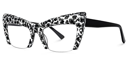 Image of VOOGLAM Oversize Cat Eye Blue Light Blocking Glasses for Women Anti UV EyestrainComputer Gaming TV Phone Glasses Garza