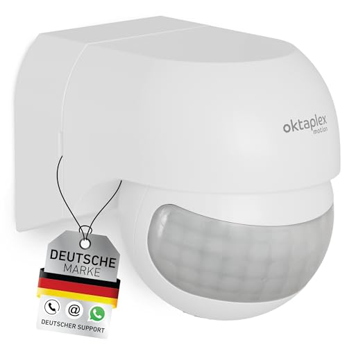 Oktaplex Ana Bewegungsmelder Aussen schwenkbar 230V IP44 180° Bewegungssensor 12m Reichweite weiß Aufputz Infrarot-Sensor Oktaplex Ana Bewegungsmelder Aussen schwenkbar 230V IP44 180° Bewegungssensor 12m Reichweite weiß Aufputz Infrarot-Sensor