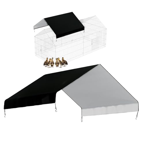 Housse d'isolation pour poulailler – Bâche d'hiver imperméable avec filet, tissu de protection pour enclos d'extérieur, bouclier contre les intempéries pour poulailler et abris pour petits animaux