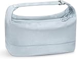 Travel Makeup Bag for Women Large Capacity Cosmetic Handheld Portable Organizer Large Opening Waterproof Storage Toiletry Bags Blue
