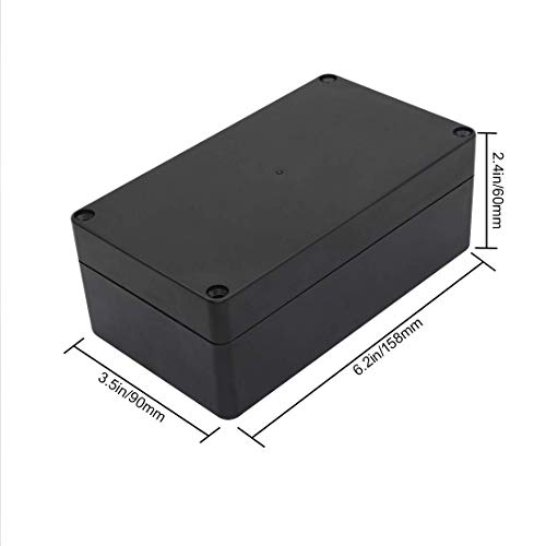 Lemotech Project Box Abs Plastic Junction Box Ip65 Waterproof Electrical Boxes Universal Enclosure Black 6.2X 3.5X 2.4 Inch (158X90X60Mm)（Pack Of 1） #TOP3