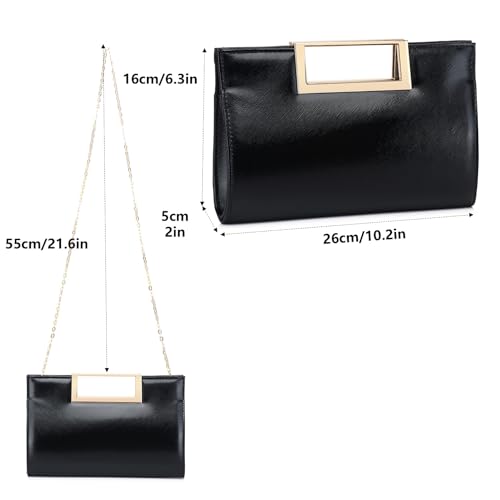 Image of Gurina Evening Clutch Purses for Women Formal Party Clutch Bags Cocktail Prom Fashion PU Leather Shoulder Handbags