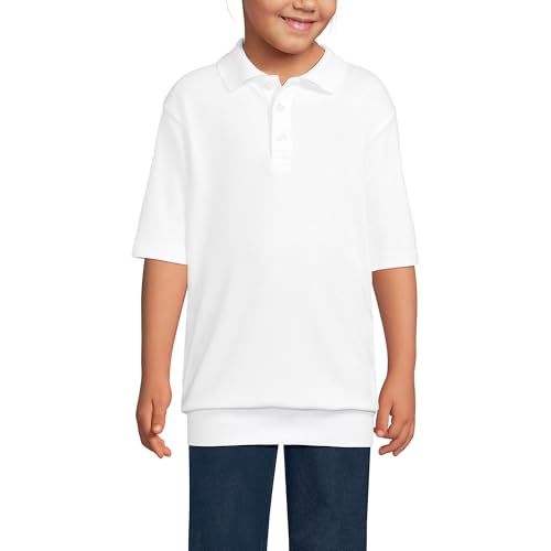 Lands' End School Uniform Big Kids Short Sleeve Banded Bottom Polo Shirt