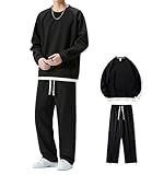 [WEUOPG] ジャージ メンズ 上下セット スウェット ビッグシルエット トレーナー 秋冬服 大きいサイズ ゆったり 部屋着