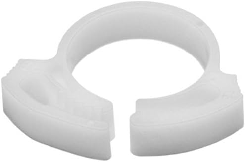 HellermannTyton SNP12A10C2 Snapper Hose Clamps.61"/.717" Min/Max Diameter, POM, White, 100/pkg