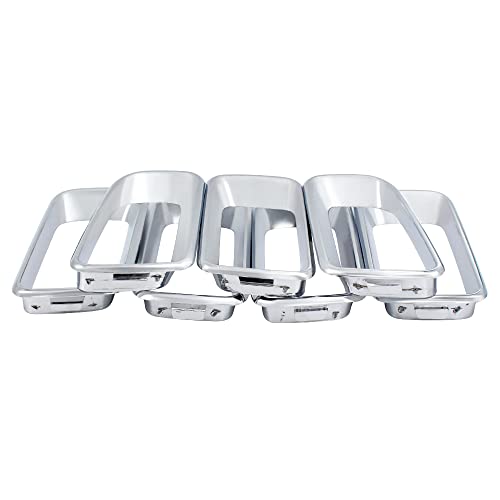 Cool Star 68109865Aa Ch1210111 7Pcs Chrome Grille Trim Molding Insert Compatible With Jeep Compass 2011-2017 #TOP6