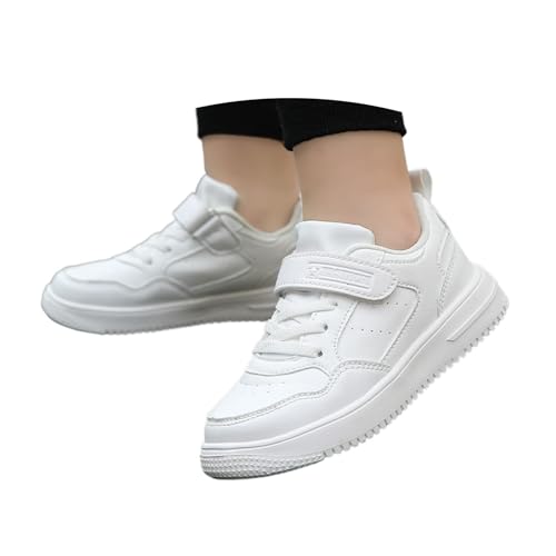 Children's Trainers Leather Upper with Strap Closure Lightweight Non Slip Sole for Indoor Outdoor Running2